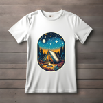 T-shirt for Night Camp in Jungle printed