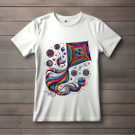 Men's white T-Shirt with Printed Makar Sankranti Design