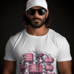 Men's white T-Shirt with Printed Streamline Your Java Code Design