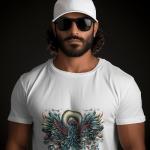 Men's white T-Shirt with Printed Premium