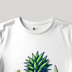 Men's white T-Shirt with Printed Pineapple Face