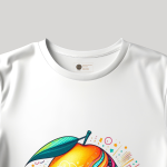 Men's white T-Shirt with Printed Sweet Mango Design