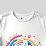 Men's white T-Shirt with Printed B Logo Design