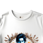 Men's white T-Shirt with Printed Teja Sajja Man Face