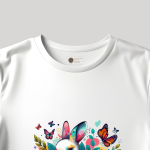 Men's white T-Shirt with Printed Rabbit