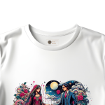 Men's white T-Shirt with Printed Karwa Chauth Design