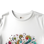 Men's white T-Shirt with Printed Coffee Cup Design