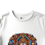 Men's white T-Shirt with Printed Hanuman Jayanti Face