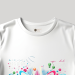 Men's white T-Shirt with Printed Science Fiction Design