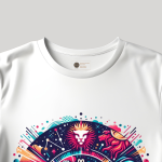 Men's white T-Shirt with Printed Horoscope Design